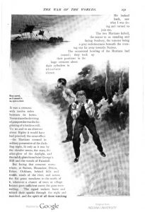 This image is a facsimile of page 231 of the fifth installment of The War of the Worlds as it was published in Pearson’s Magazine in August of 1897.