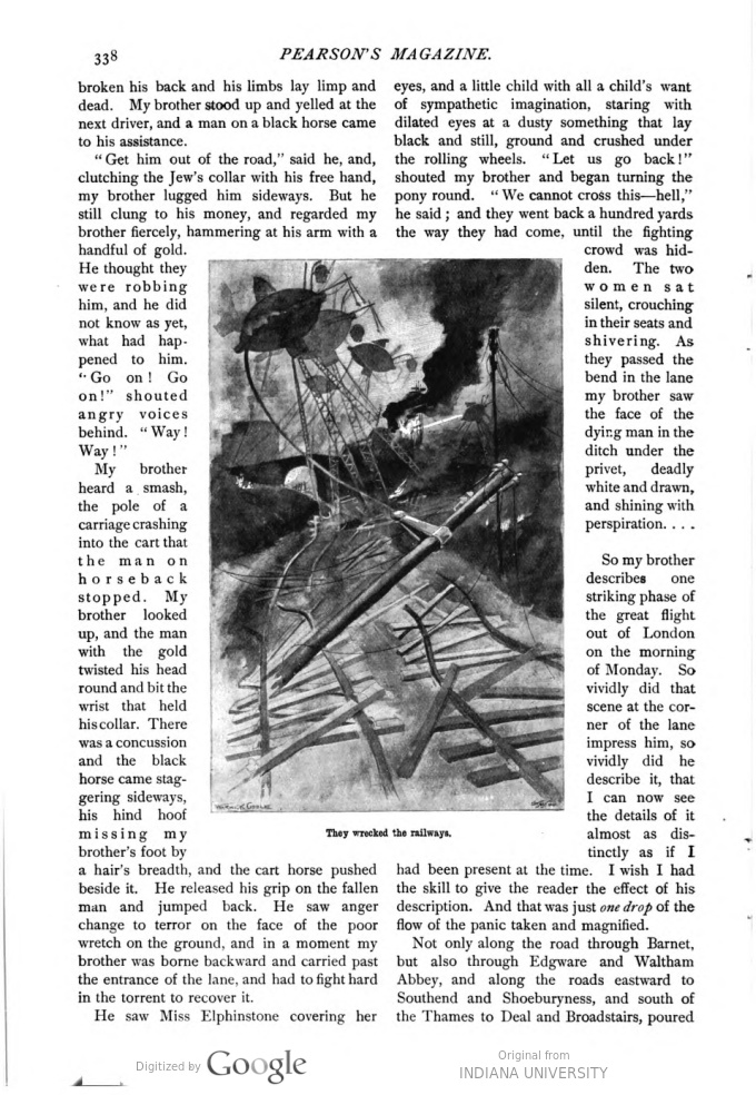 This image is a facsimile of page 338 of the sixth installment of The War of the Worlds as it was published in Pearson’s Magazine in September of 1897.